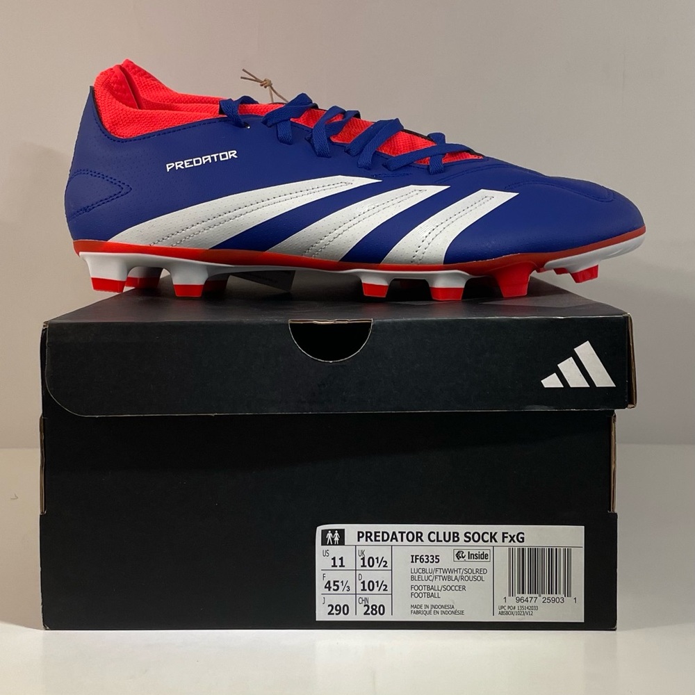 ⚽[BRAND NEW] ADIDAS PREDATOR CLUB SOCK FG ADVANCEMENT PACK MENS CLEATS SIZE 11⚽